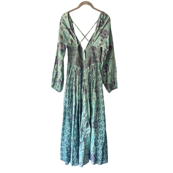Free People A New Way Maxi in Teal Combo NEW - Picture 7 of 7